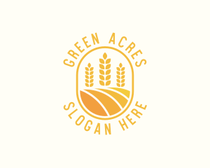 Agriculture Wheat Crop logo