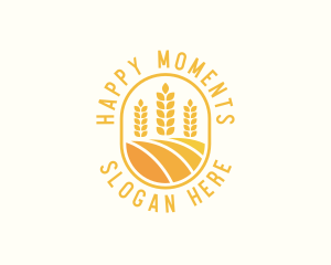 Agriculture Wheat Crop logo design