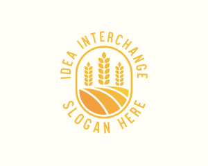 Agriculture Wheat Crop logo design