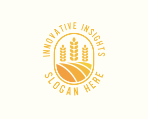 Agriculture Wheat Crop logo design