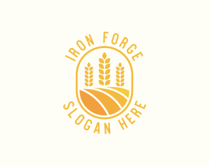 Agriculture Wheat Crop logo design