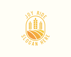 Agriculture Wheat Crop logo design