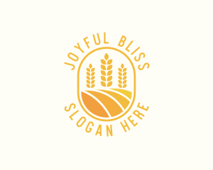 Agriculture Wheat Crop logo design