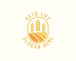 Agriculture Wheat Crop logo design