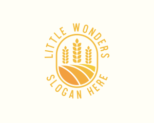 Agriculture Wheat Crop logo design