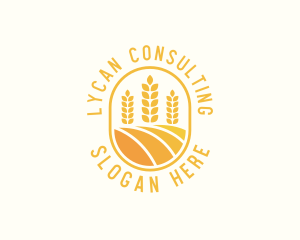 Agriculture Wheat Crop logo design