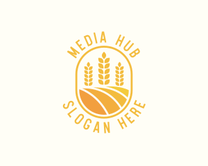 Agriculture Wheat Crop logo design