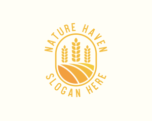 Agriculture Wheat Crop logo design