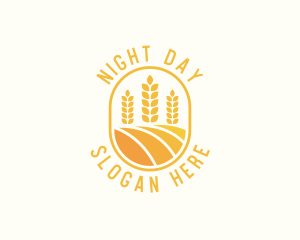 Agriculture Wheat Crop logo design