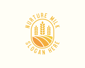 Agriculture Wheat Crop logo design