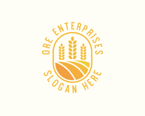 Agriculture Wheat Crop logo design