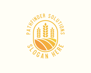 Agriculture Wheat Crop logo design