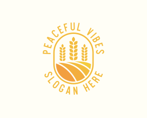 Agriculture Wheat Crop logo design