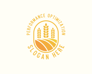 Agriculture Wheat Crop logo design