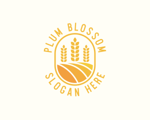 Agriculture Wheat Crop logo design