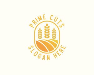 Agriculture Wheat Crop logo design