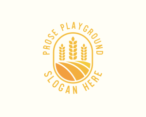 Agriculture Wheat Crop logo design