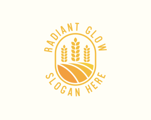 Agriculture Wheat Crop logo design