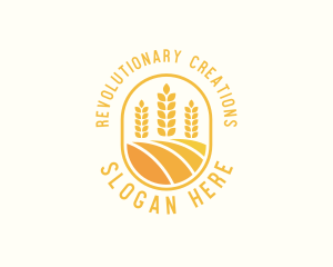 Agriculture Wheat Crop logo design