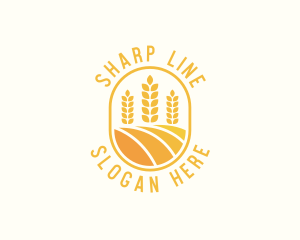 Agriculture Wheat Crop logo design