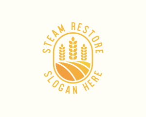 Agriculture Wheat Crop logo design