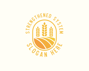 Agriculture Wheat Crop logo design