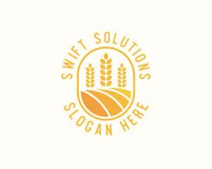 Agriculture Wheat Crop logo design