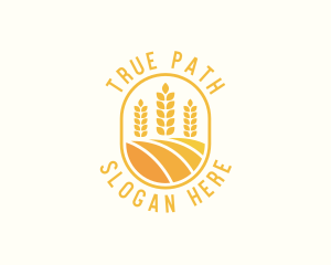 Agriculture Wheat Crop logo design