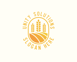 Agriculture Wheat Crop logo design