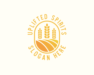 Agriculture Wheat Crop logo design