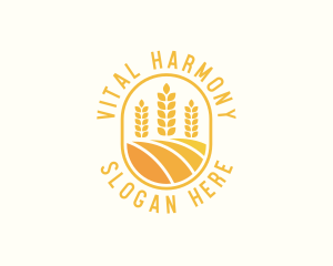 Agriculture Wheat Crop logo design