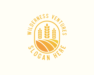 Agriculture Wheat Crop logo design