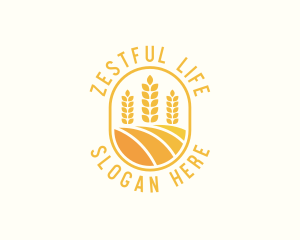 Agriculture Wheat Crop logo design