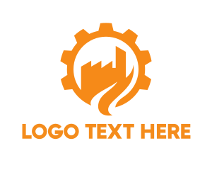 Orange Cogwheel Factory Logo