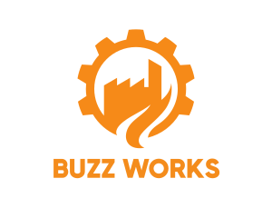 Orange Cogwheel Factory logo design