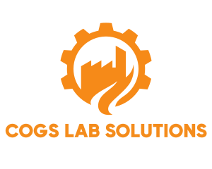 Orange Cogwheel Factory logo design