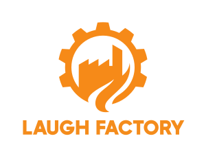 Orange Cogwheel Factory logo design