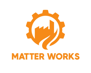 Orange Cogwheel Factory logo design