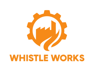 Orange Cogwheel Factory logo design