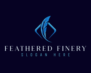 Feather Quill Author logo design