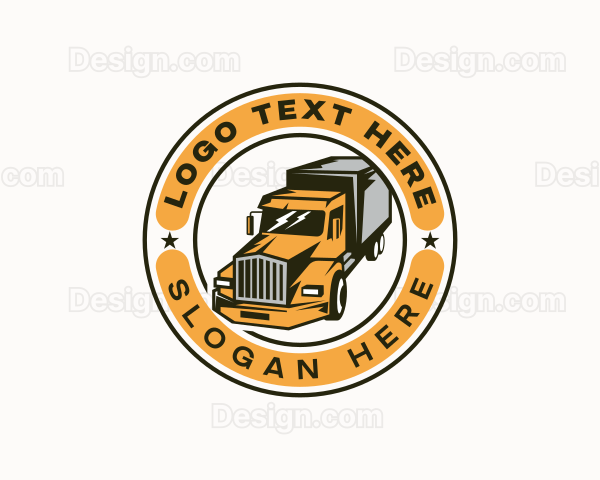 Transport Truck Vehicle Logo