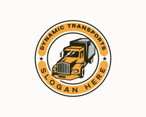 Transport Truck Vehicle logo design