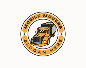 Transport Truck Vehicle logo design