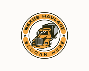 Transport Truck Vehicle logo design