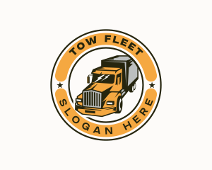 Transport Truck Vehicle logo design