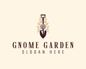 Shovel Flower Gardening logo design