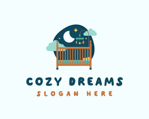 Crib Bed Furniture logo design