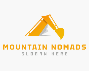 Excavator Mountain Contractor logo design