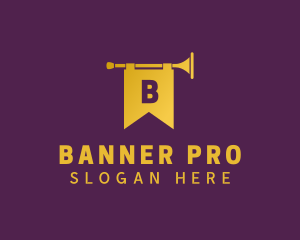 Royal Trumpet Banner logo design