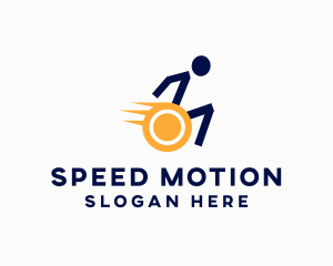 Human Person Wheelchair logo design